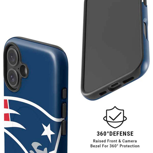 NFL New England Patriots Large Logo iPhone 16 Magsafe Impact Case
