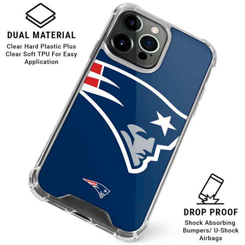 NFL New England Patriots Large Logo iPhone 16 Pro Clear Case