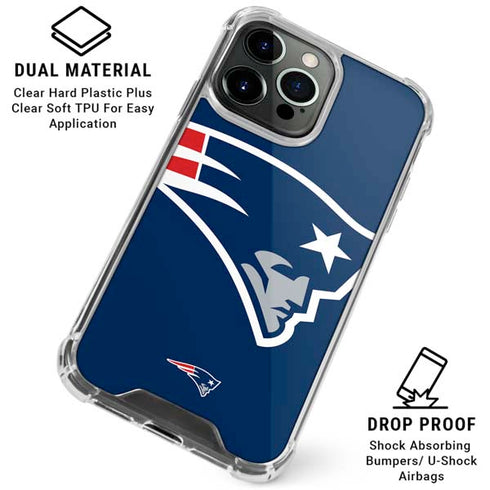 NFL New England Patriots Large Logo iPhone 16 Pro Max Clear Case