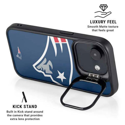 NFL New England Patriots Large Logo iPhone 16e Kickstand Case