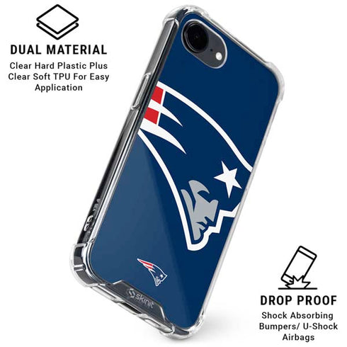 NFL New England Patriots Large Logo iPhone 16e Clear Case