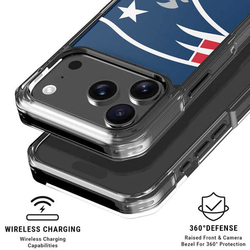 NFL New England Patriots Large Logo iPhone 18 Pro Clear Case