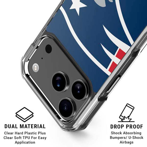 NFL New England Patriots Large Logo iPhone 18 Pro Clear Case