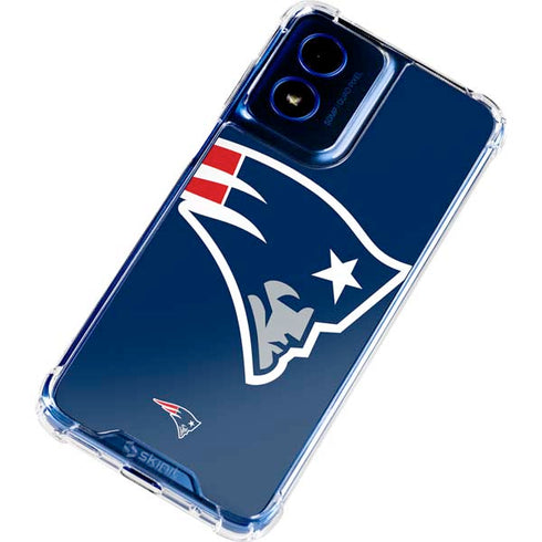 NFL New England Patriots Large Logo Moto G 5G (2024) Clear Case