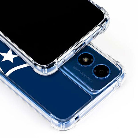 NFL New England Patriots Large Logo Moto G 5G (2024) Clear Case