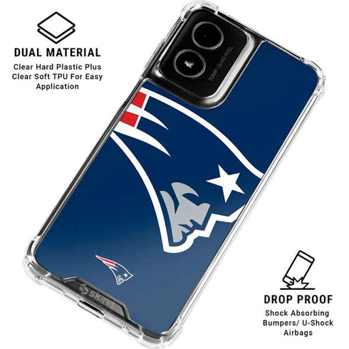 NFL New England Patriots Large Logo Moto G Power 5G (2024) Clear Case