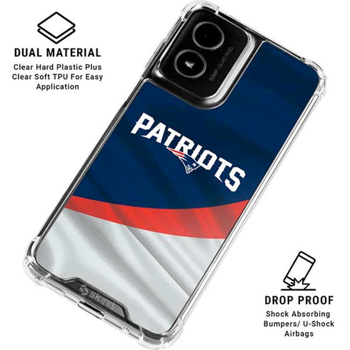 NFL New England Patriots Moto G Power 5G (2024) Clear Case