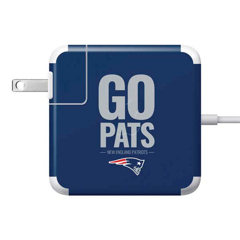 NFL New England Patriots Team Motto 85W Power Adapter (15 and 17 inch MacBook Pro Charger) Skin