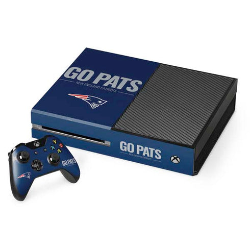NFL New England Patriots Team Motto Xbox One Console and Controller Bundle Skin
