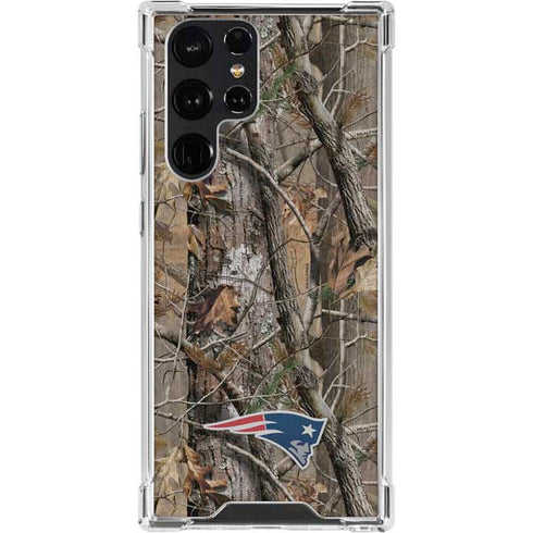 NFL New England Patriots Realtree AP Camo Galaxy S23 Ultra Clear Case