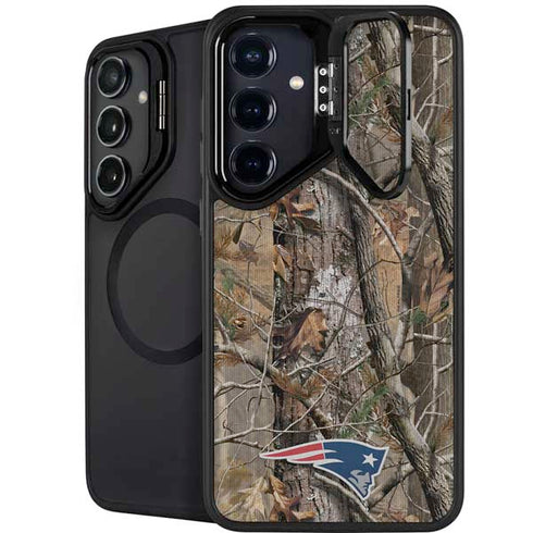 NFL New England Patriots Realtree AP Camo Galaxy S24 FE Kickstand Case