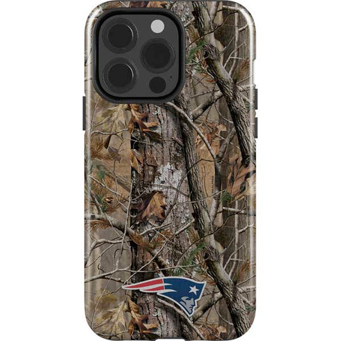 NFL New England Patriots Realtree AP Camo iPhone 15 Pro Impact Case