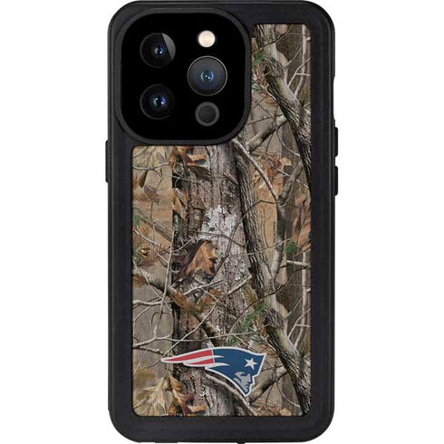 NFL New England Patriots Realtree AP Camo iPhone 15 Pro Waterproof Case