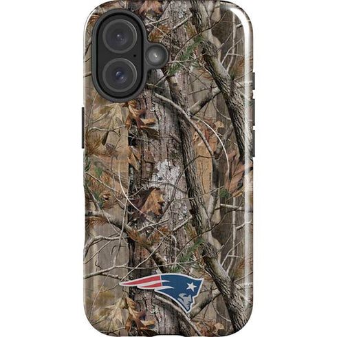 NFL New England Patriots Realtree AP Camo iPhone 16 Magsafe Impact Case