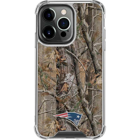 NFL New England Patriots Realtree AP Camo iPhone 16 Pro Clear Case