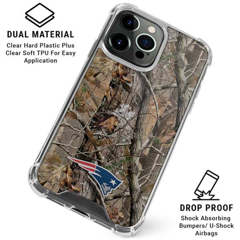 NFL New England Patriots Realtree AP Camo iPhone 16 Pro Clear Case