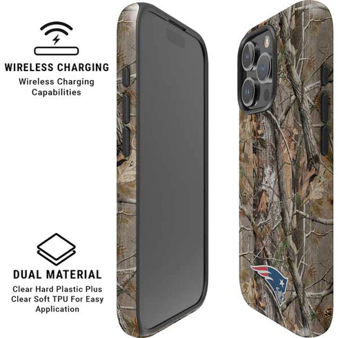NFL New England Patriots Realtree AP Camo iPhone 16 Pro Magsafe Impact Case