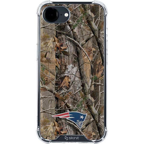 NFL New England Patriots Realtree AP Camo iPhone 16e Clear Case