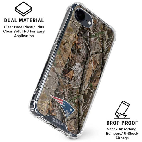 NFL New England Patriots Realtree AP Camo iPhone 16e Clear Case