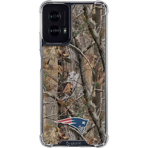 NFL New England Patriots Realtree AP Camo Moto G Power 5G (2024) Clear Case