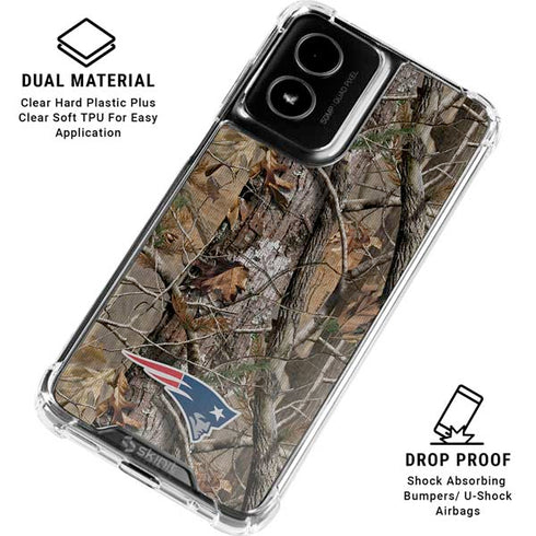 NFL New England Patriots Realtree AP Camo Moto G Power 5G (2024) Clear Case