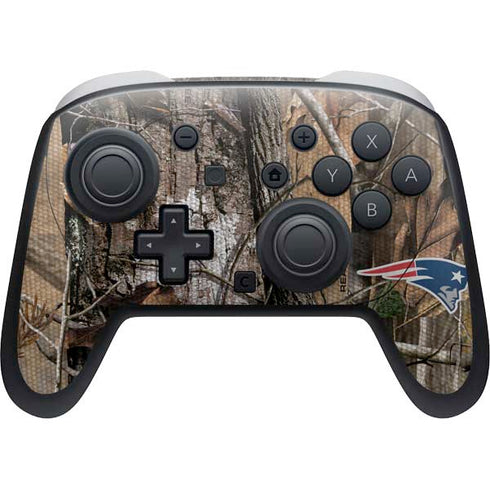 NFL New England Patriots Realtree AP Camo Nintendo Switch 2 (2025) Pro Controller Skin