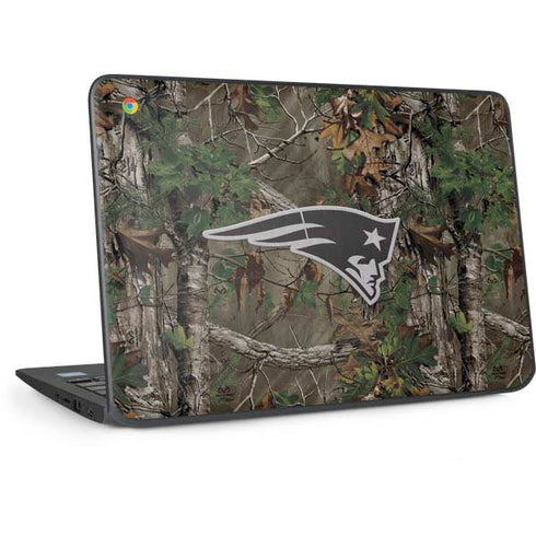 NFL New England Patriots Realtree Xtra Green Camo HP Chromebook Skin