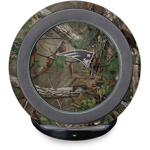 NFL New England Patriots Realtree Xtra Green Camo Fast Charge Wireless Charging Stand Skin