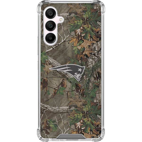 NFL New England Patriots Realtree Xtra Green Camo Galaxy A16 5G Clear Case