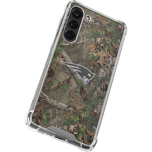 NFL New England Patriots Realtree Xtra Green Camo Galaxy S24 FE Clear Case