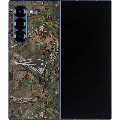 NFL New England Patriots Realtree Xtra Green Camo Galaxy Z Fold6 Skin