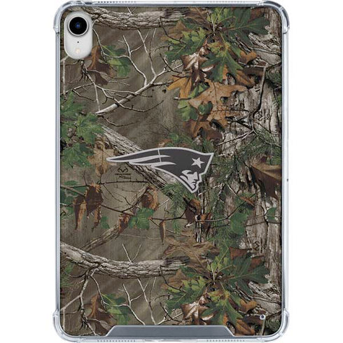 NFL New England Patriots Realtree Xtra Green Camo iPad 11th Gen (2025) Clear Case