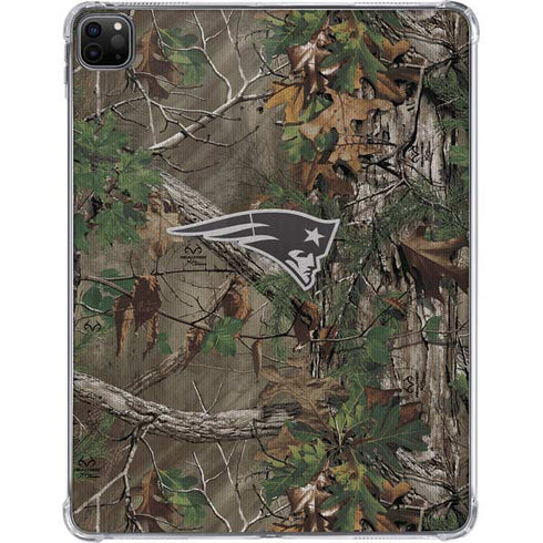 NFL New England Patriots Realtree Xtra Green Camo iPad Pro 11in (2024) Clear Case