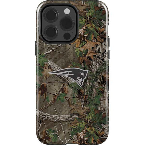 NFL New England Patriots Realtree Xtra Green Camo iPhone 15 Pro Impact Case