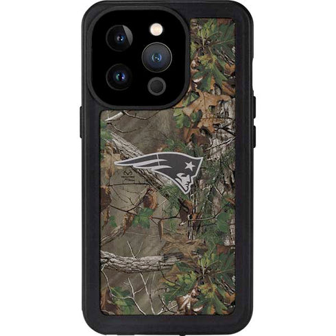 NFL New England Patriots Realtree Xtra Green Camo iPhone 15 Pro Waterproof Case