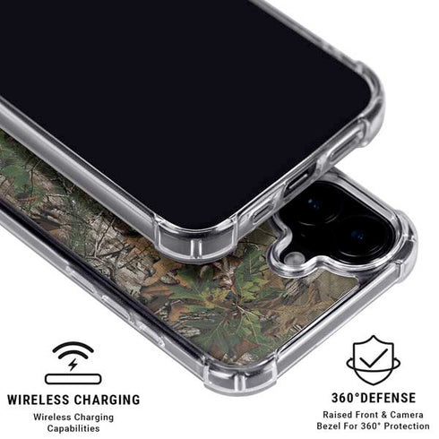 NFL New England Patriots Realtree Xtra Green Camo iPhone 16 Clear Case