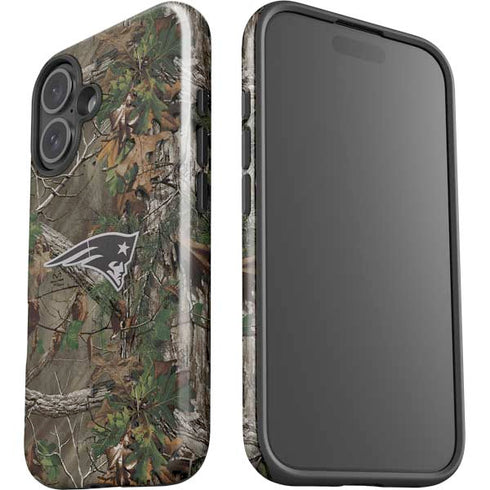 NFL New England Patriots Realtree Xtra Green Camo iPhone 16 Impact Case