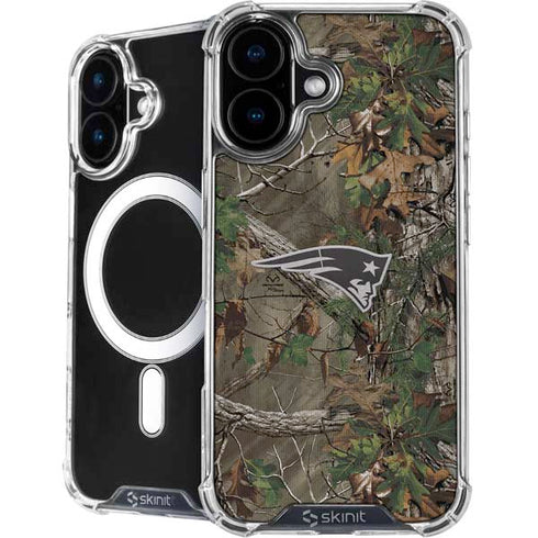 NFL New England Patriots Realtree Xtra Green Camo iPhone 16 MagSafe Case