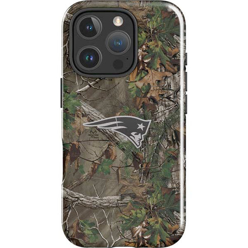NFL New England Patriots Realtree Xtra Green Camo iPhone 16 Pro Impact Case