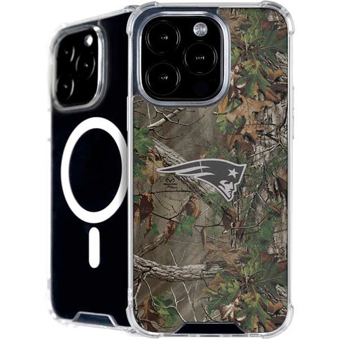 NFL New England Patriots Realtree Xtra Green Camo iPhone 16 Pro MagSafe Case