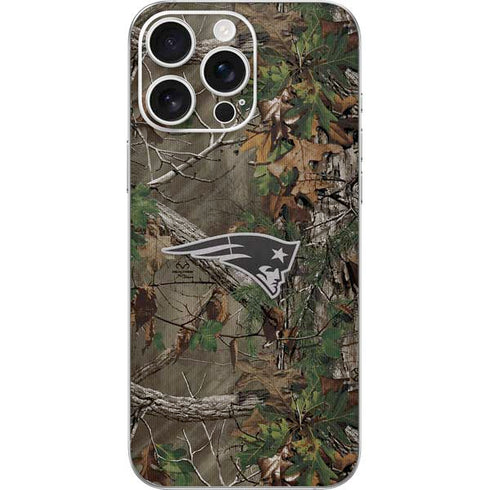 NFL New England Patriots Realtree Xtra Green Camo iPhone 16 Pro Max Skin