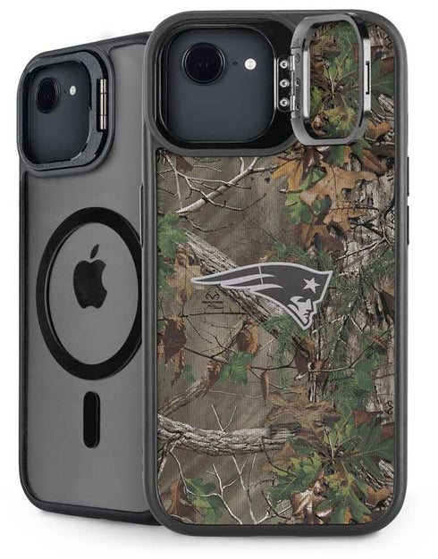 NFL New England Patriots Realtree Xtra Green Camo iPhone 16e Kickstand Case