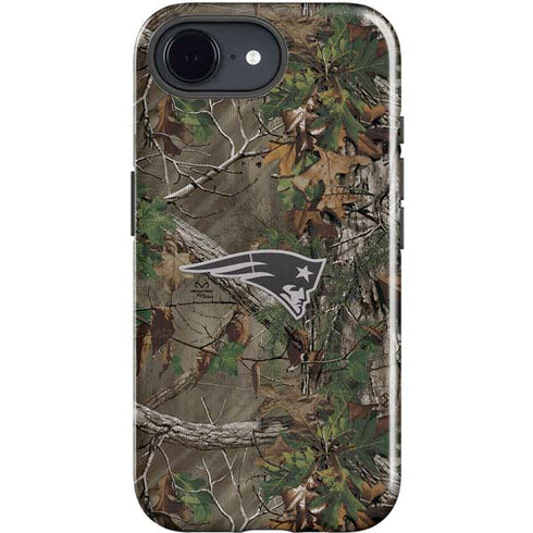 NFL New England Patriots Realtree Xtra Green Camo iPhone 16e Impact Case