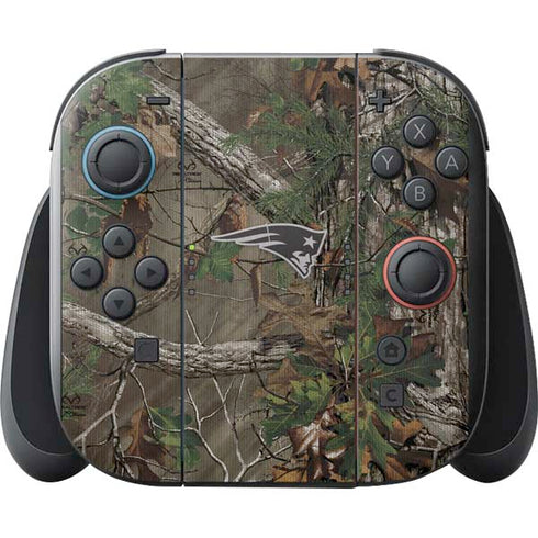 NFL New England Patriots Realtree Xtra Green Camo Nintendo Switch 2 (2025) with Joy-Con Skin