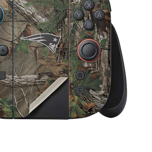 NFL New England Patriots Realtree Xtra Green Camo Nintendo Switch 2 (2025) Joy-Con Controller Skin