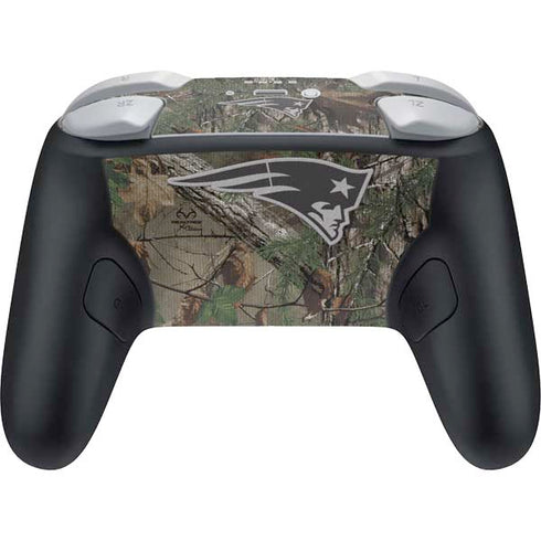 NFL New England Patriots Realtree Xtra Green Camo Nintendo Switch 2 (2025) Pro Controller Skin