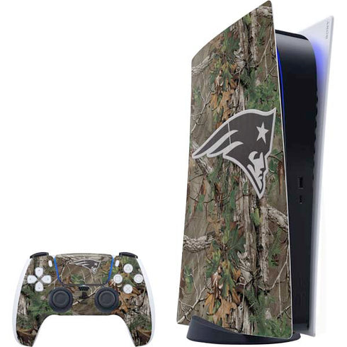 NFL New England Patriots Realtree Xtra Green Camo PlayStation PS5 Skins