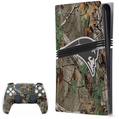 NFL New England Patriots Realtree Xtra Green Camo PS5 Pro Bundle Skin