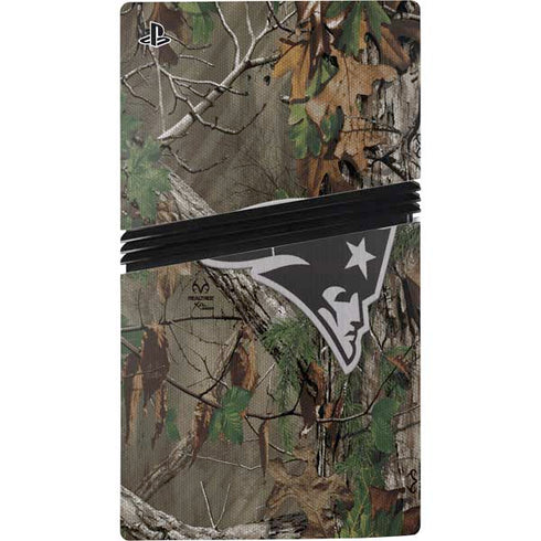 NFL New England Patriots Realtree Xtra Green Camo PS5 Pro Disk Bundle Skin