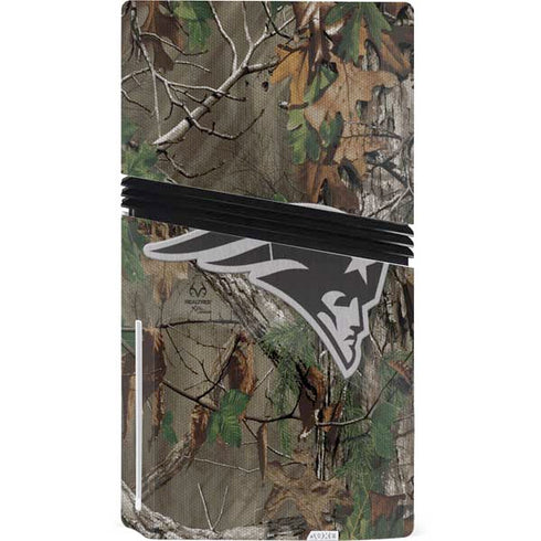 NFL New England Patriots Realtree Xtra Green Camo PS5 Pro Disk Bundle Skin